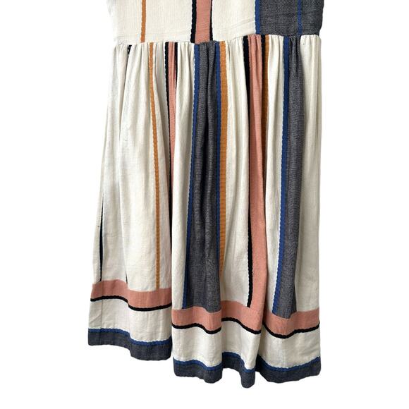 Piper & Scoot Striped Short Sleeve Cotton Midi Eleanor Dress Size XS - Picture 7 of 13